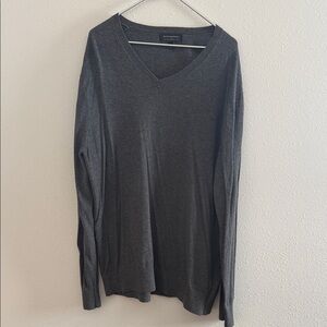 Banana Republic Charcoal V-Neck Sweater